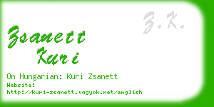 zsanett kuri business card